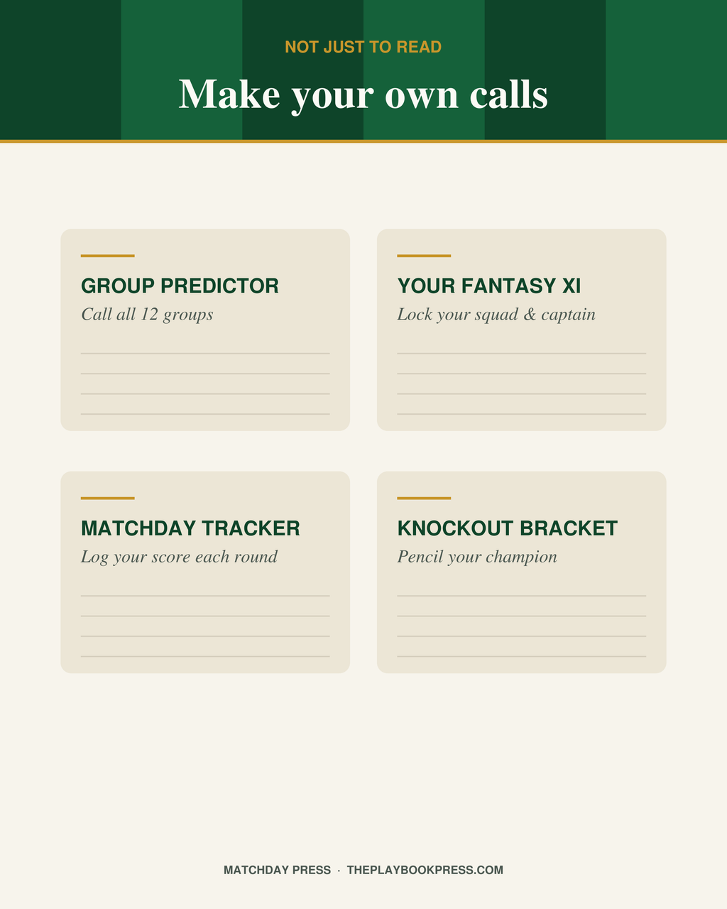 Fill-in worksheets